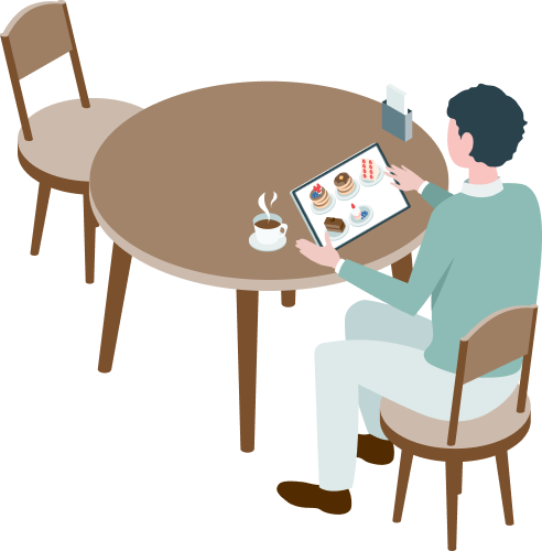 テーブルオーダーイメージイラスト